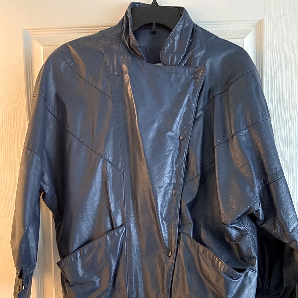 Made in USA Vintage 80’s leather jacket